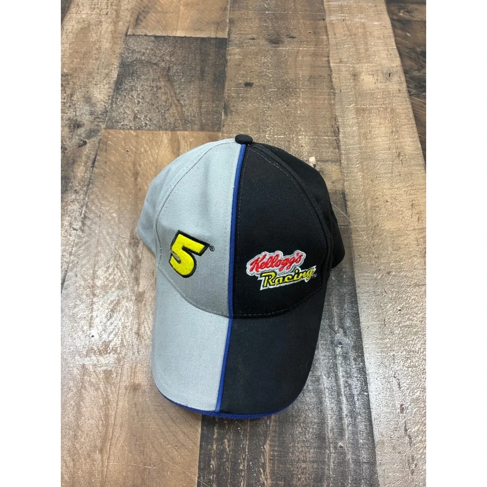Chase Authentics NASCAR Kelloggs Racing Number 5 Hat Grey Black Adjustable Cap